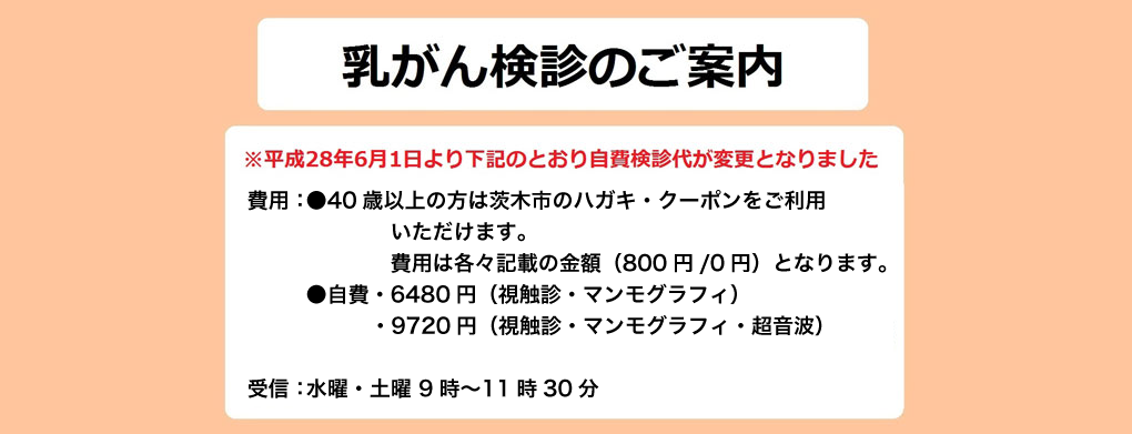 マンモグラフィによる乳がん検診